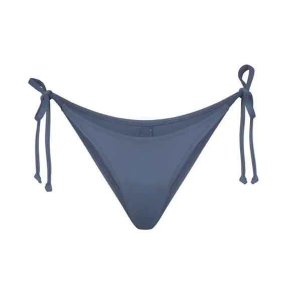 BNWT - SKIMS DENIMN SWIM DIPPY TIE BOTTOMS - MEDIUM DENIMN WASH - 3X - Picture 1 of 6